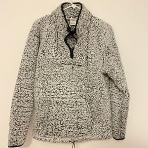 PINK Grey Quarter-zip Sherpa